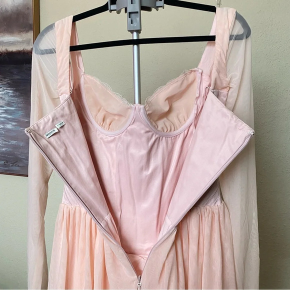House of CB XL D-DD longer‘Vivi’ Soft Peach Corset Mini Dress NWOT - Picture 7 of 13